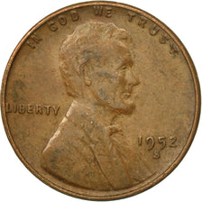 Coin, United States, Lincoln Cent, Cent, 1952, U.S. Mint, San Francisco