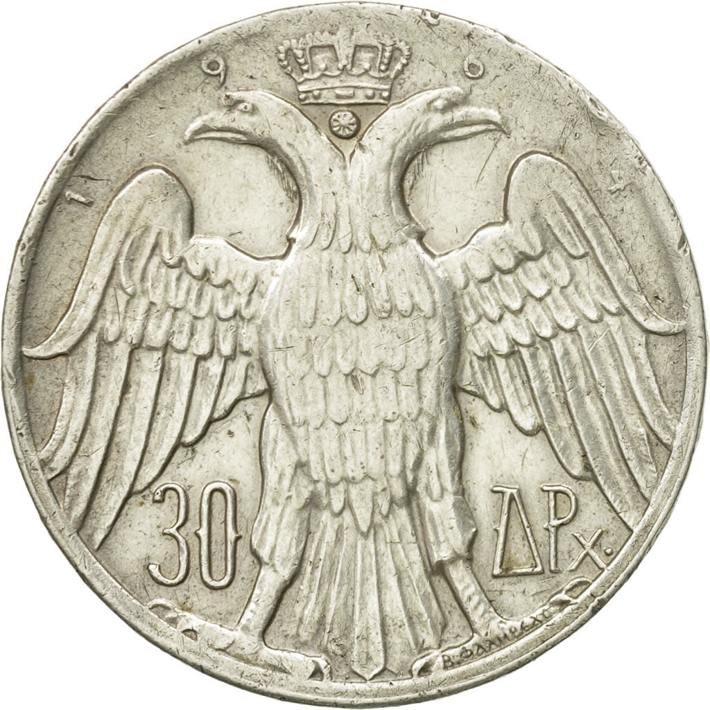 Coin, Greece, Constantine II, 30 Drachmai, 1964, EF(40-45), Silver, KM:87
