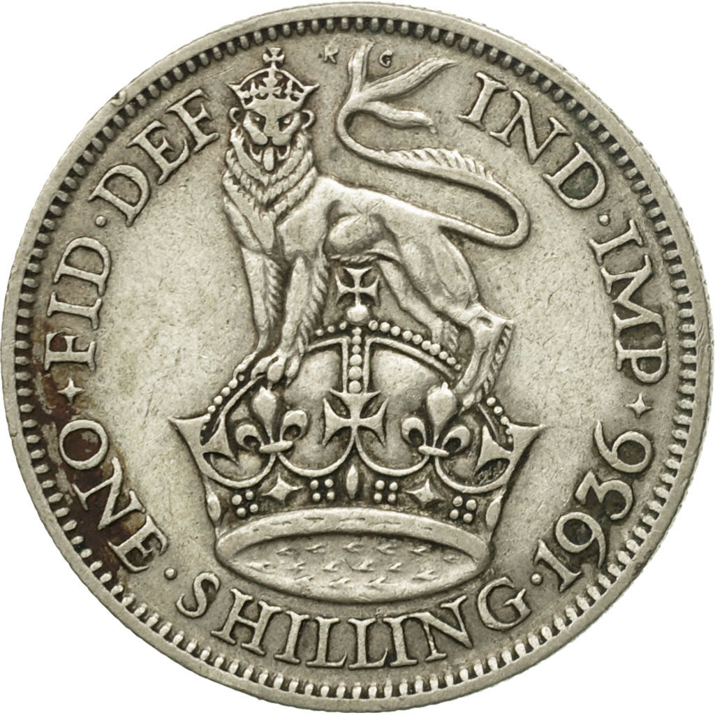Coin, Great Britain, George V, Shilling, 1936, EF(40-45), Silver, KM:833