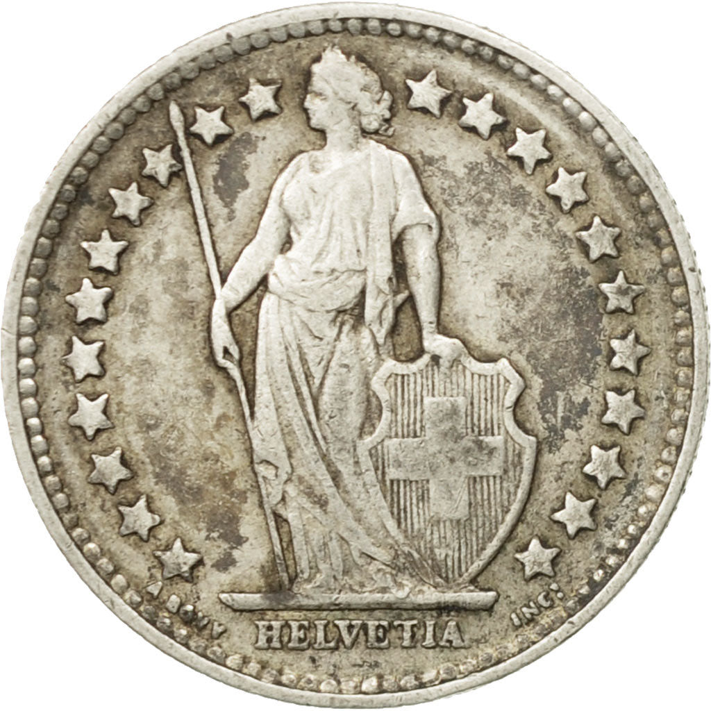 Coin, Switzerland, 1/2 Franc, 1913, Bern, EF(40-45), Silver, KM:23