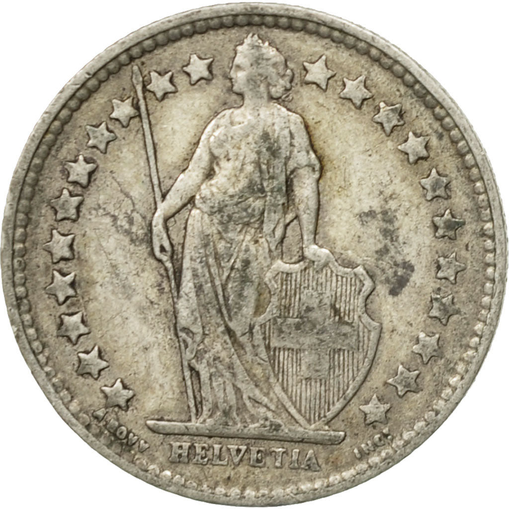 Coin, Switzerland, 1/2 Franc, 1914, Bern, EF(40-45), Silver, KM:23