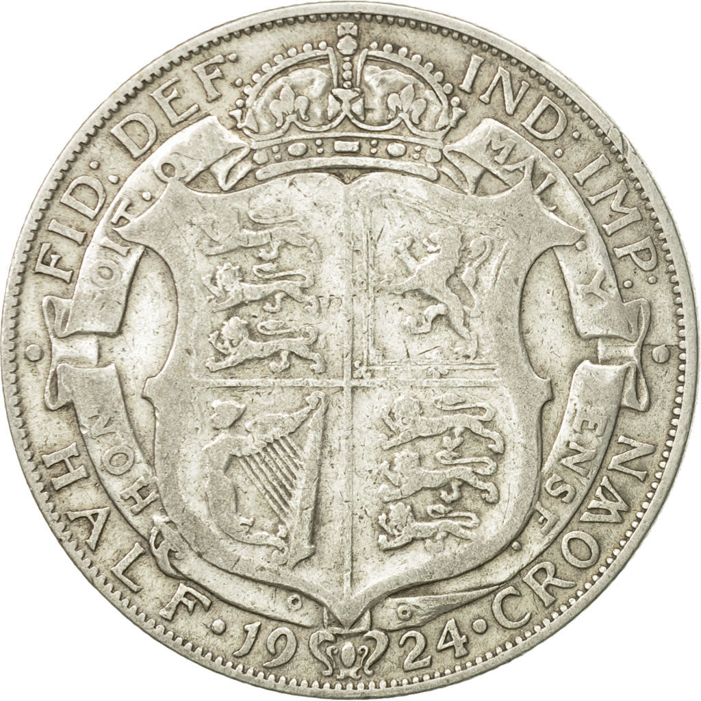 Coin, Great Britain, George V, 1/2 Crown, 1924, EF(40-45), Silver, KM:818.2