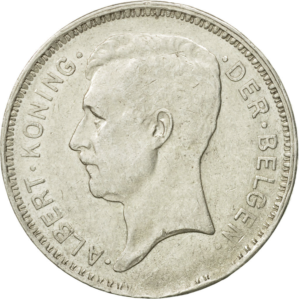 Coin, Belgium, 20 Francs, 20 Frank, 1934, AU(50-53), Silver, KM:104.1