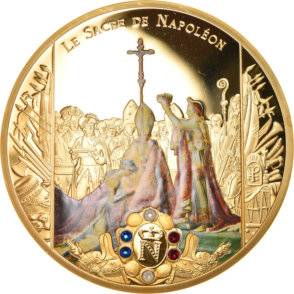 France, Medal, Le sacre de Napoléon Ier par Pie VII, History, MS(65-70), Copper