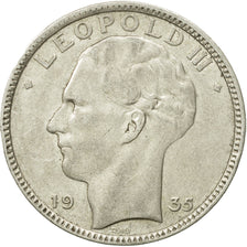 Coin, Belgium, 20 Francs, 20 Frank, 1935, EF(40-45), Silver, KM:105