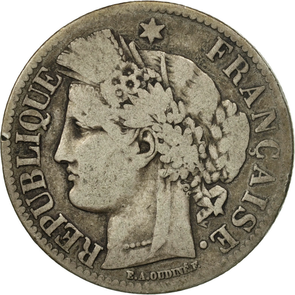 Münze, Frankreich, Cérès, 2 Francs, 1871, Paris, SGE+, Silber, KM:817.1