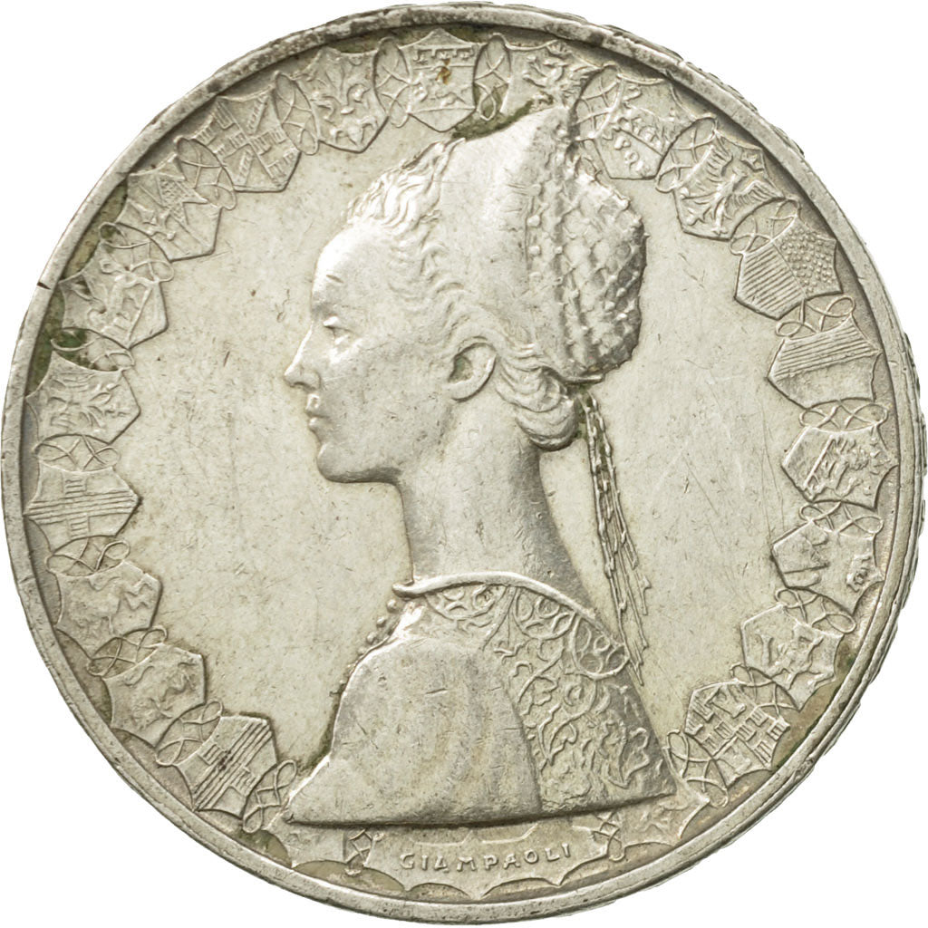 Coin, Italy, 500 Lire, 1959, Rome, AU(50-53), Silver, KM:98