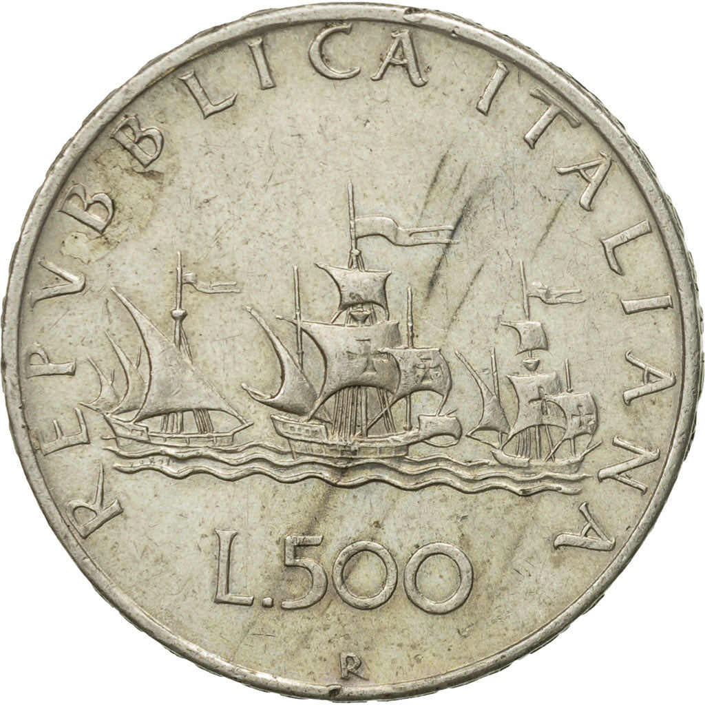 Coin, Italy, 500 Lire, 1959, Rome, AU(50-53), Silver, KM:98