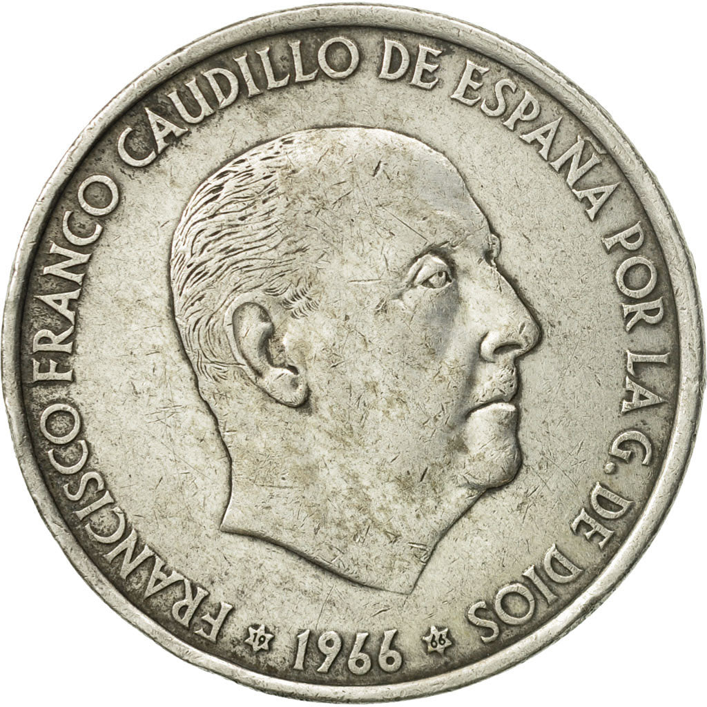 Moneta, Spagna, Caudillo and regent, 100 Pesetas, 1966 (66), Madrid, BB