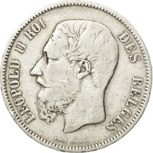 Coin, Belgium, Leopold II, 5 Francs, 5 Frank, 1869, EF(40-45), Silver, KM:24