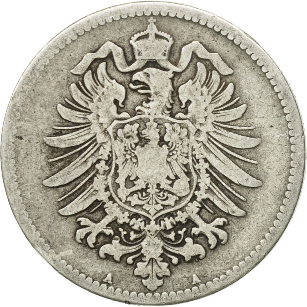 Coin, GERMANY - EMPIRE, Wilhelm I, Mark, 1875, Berlin, EF(40-45), Silver, KM:7