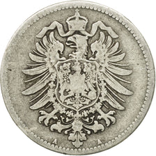 Coin, GERMANY - EMPIRE, Wilhelm I, Mark, 1875, Berlin, EF(40-45), Silver, KM:7