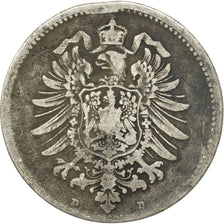Coin, GERMANY - EMPIRE, Wilhelm I, Mark, 1874, Munich, VF(20-25), Silver, KM:7