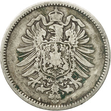 Coin, GERMANY - EMPIRE, Wilhelm I, Mark, 1875, Berlin, VF(20-25), Silver, KM:7
