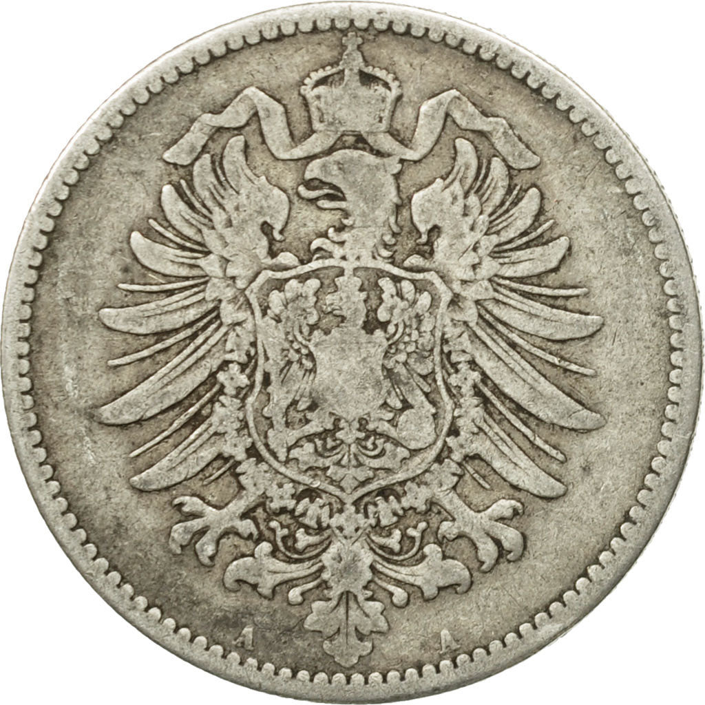 Coin, GERMANY - EMPIRE, Wilhelm I, Mark, 1881, Berlin, VF(30-35), Silver, KM:7