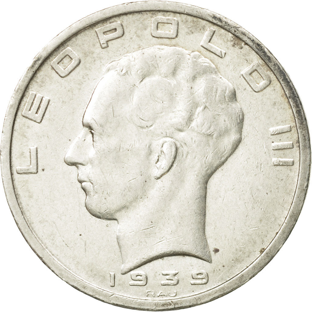 Coin, Belgium, 50 Francs, 50 Frank, 1939, VF(20-25), Silver, KM:122.1
