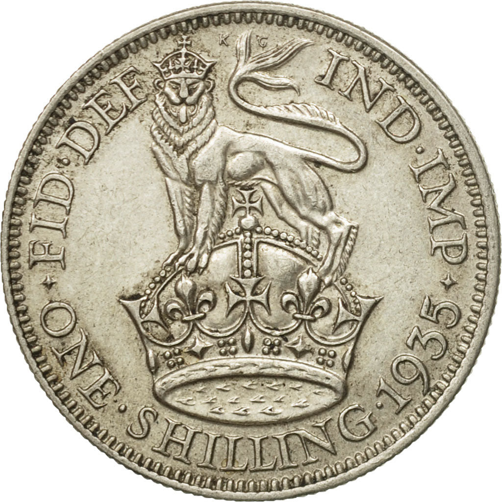 Coin, Great Britain, George V, Shilling, 1935, EF(40-45), Silver, KM:833
