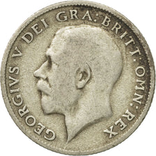 Coin, Great Britain, George V, 6 Pence, 1921, VF(30-35), Silver, KM:815a.1