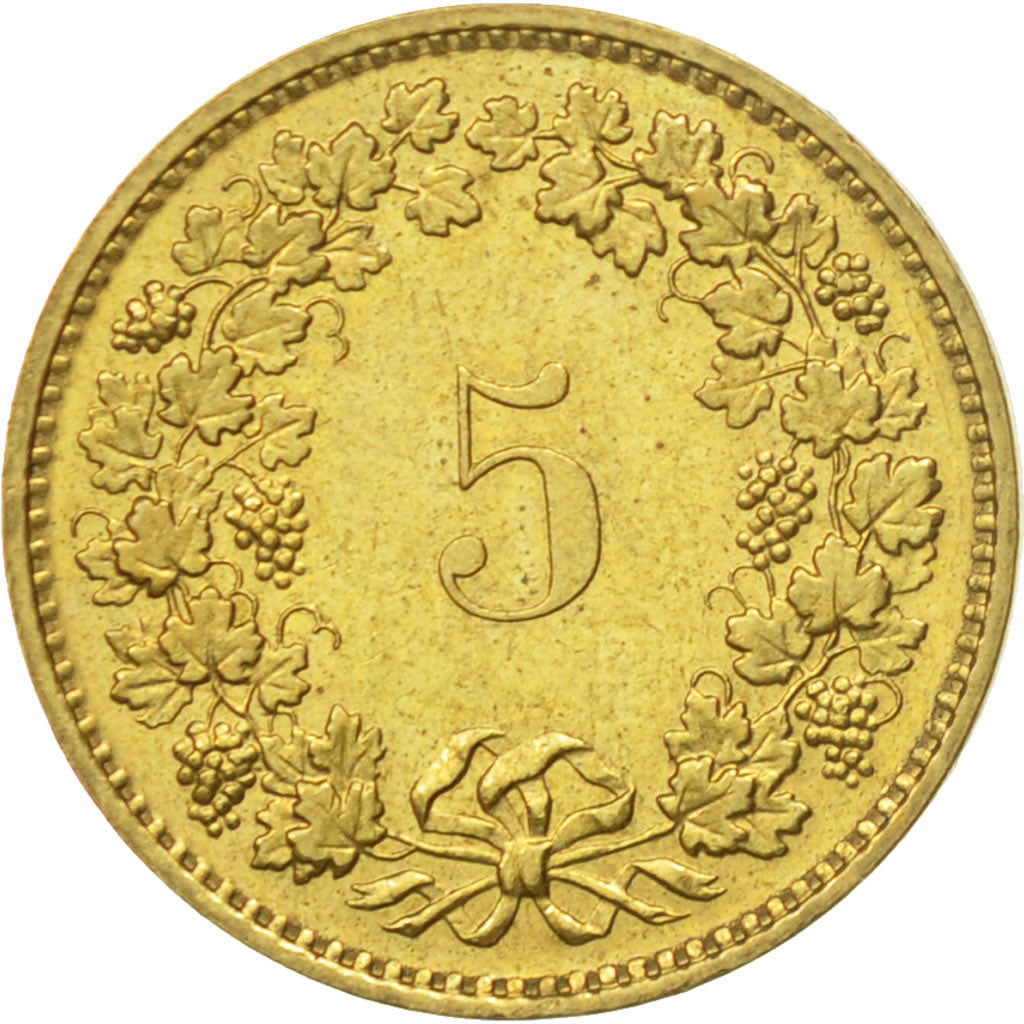 Moneta, Szwajcaria, 5 Rappen, 1984, Bern, EF(40-45), Aluminium-Brąz, KM:26c