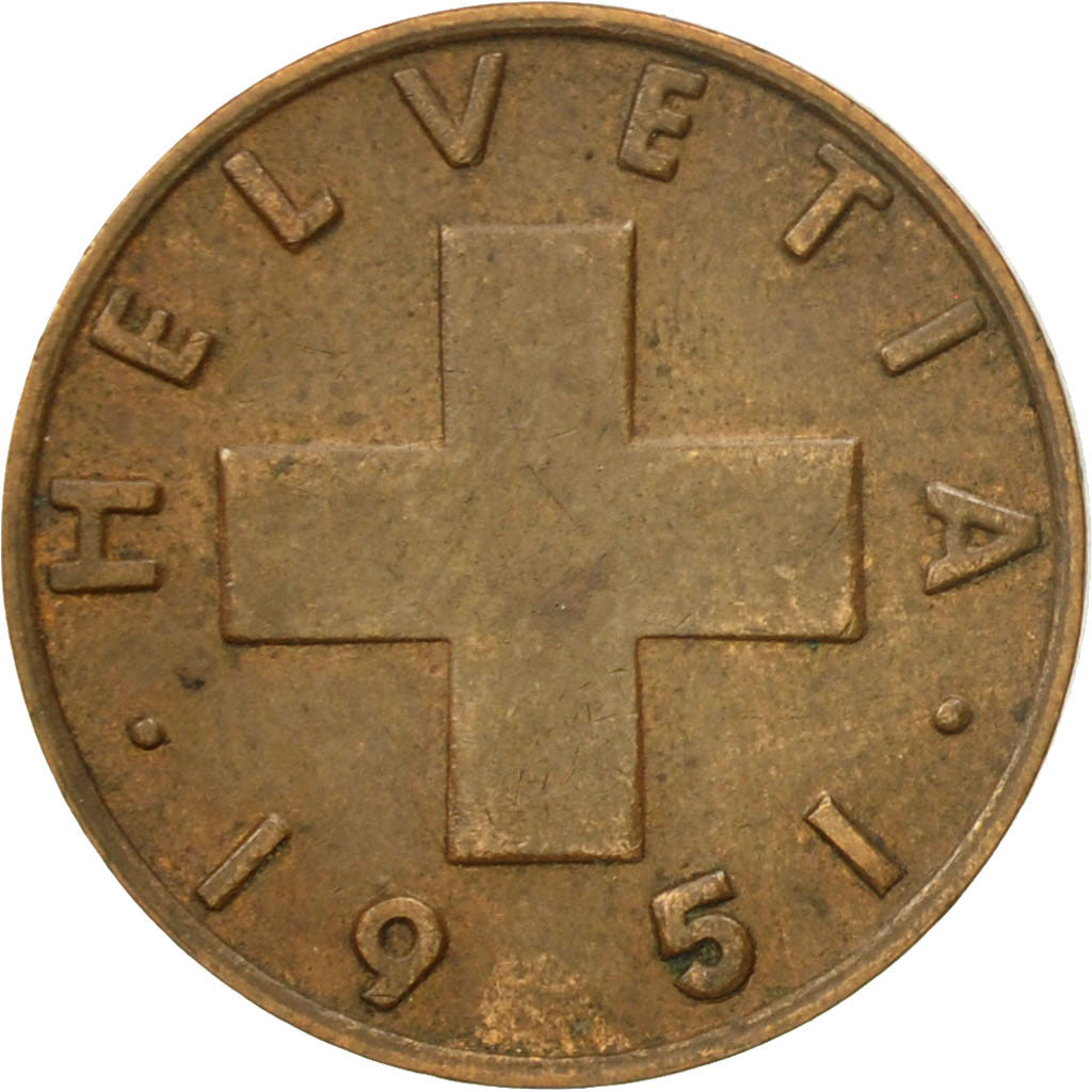 Monnaie, Suisse, 2 Rappen, 1951, Bern, TTB, Bronze, KM:47