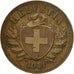 Coin, Switzerland, 2 Rappen, 1941, Bern, EF(40-45), Bronze, KM:4.2a