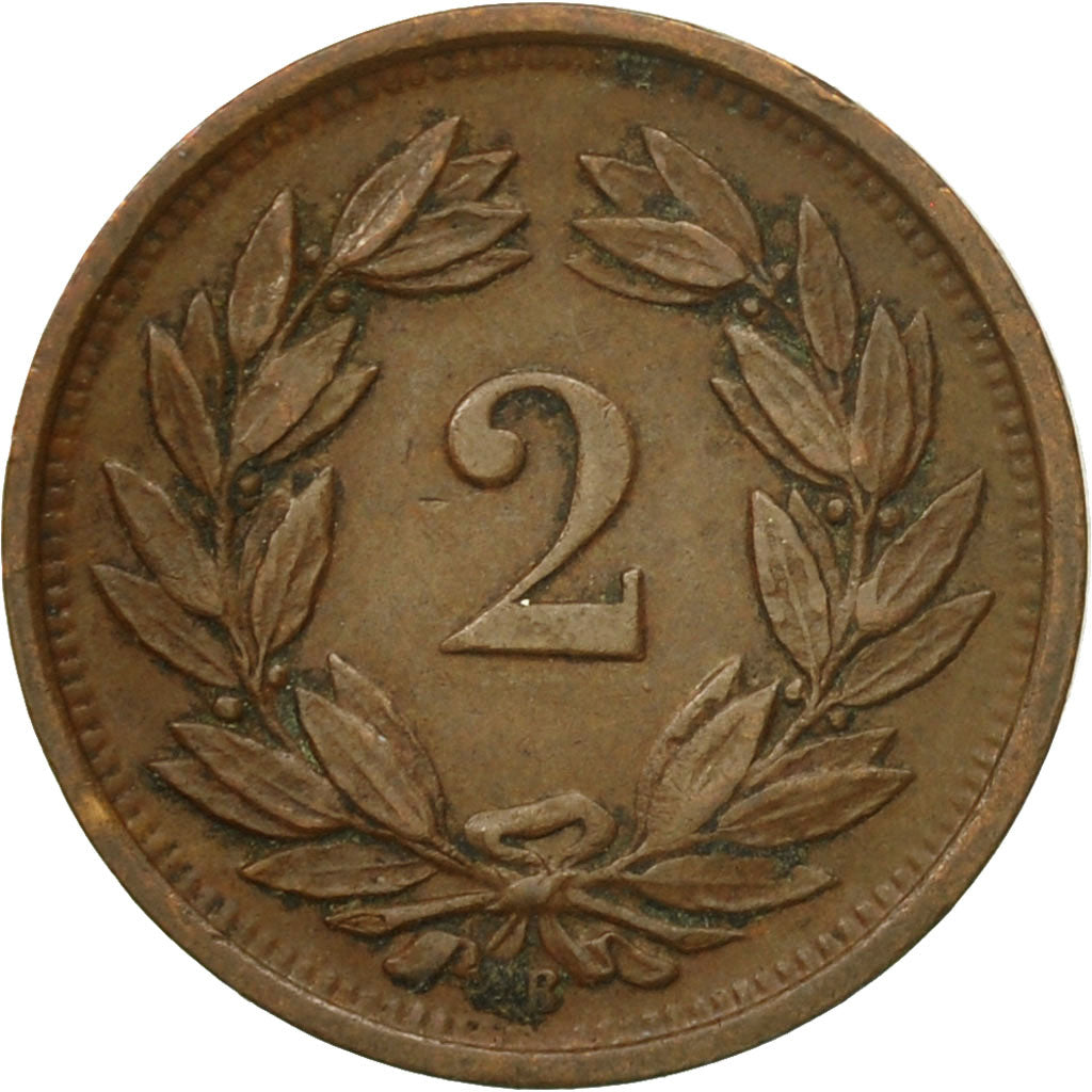 Moneta, Szwajcaria, 2 Rappen, 1941, Bern, VF(30-35), Bronze, KM:4.2a