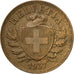 Coin, Switzerland, 2 Rappen, 1937, Bern, VF(30-35), Bronze, KM:4.2a