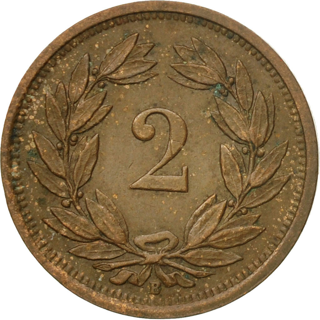 Coin, Switzerland, 2 Rappen, 1937, Bern, VF(30-35), Bronze, KM:4.2a