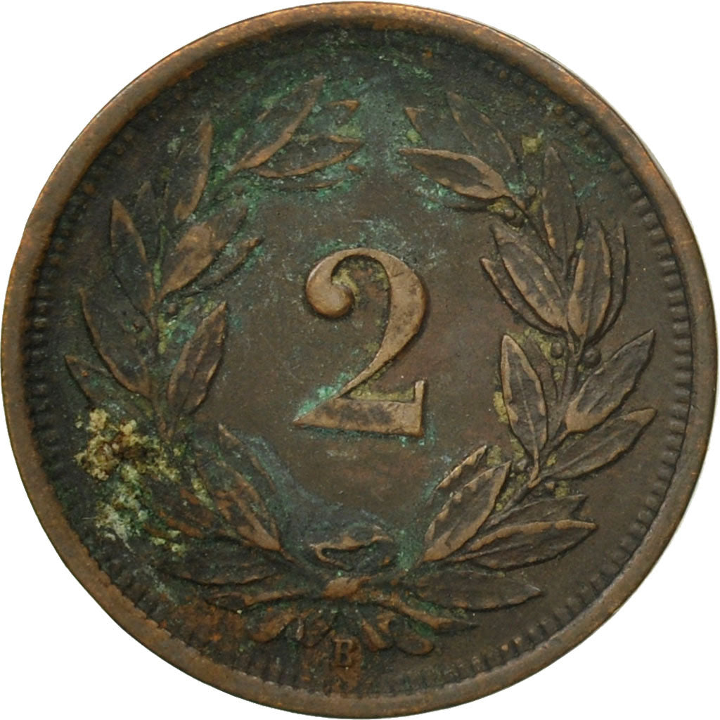 Coin, Switzerland, 2 Rappen, 1927, Bern, VF(20-25), Bronze, KM:4.2a