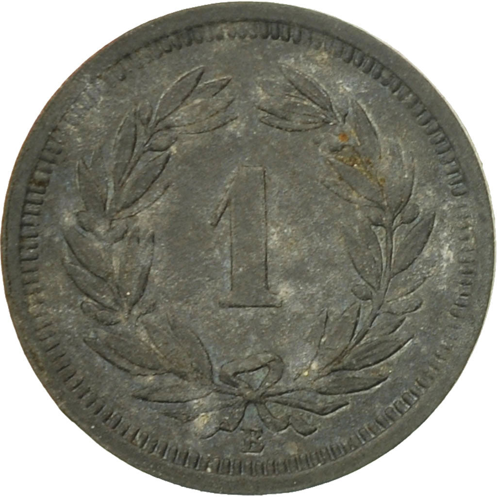 Coin, Switzerland, Rappen, 1944, Bern, VF(20-25), Zinc, KM:3a