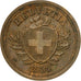 Coin, Switzerland, Rappen, 1934, Bern, VF(30-35), Bronze, KM:3.2