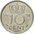 Coin, Netherlands, Juliana, 10 Cents, 1958, EF(40-45), Nickel, KM:182