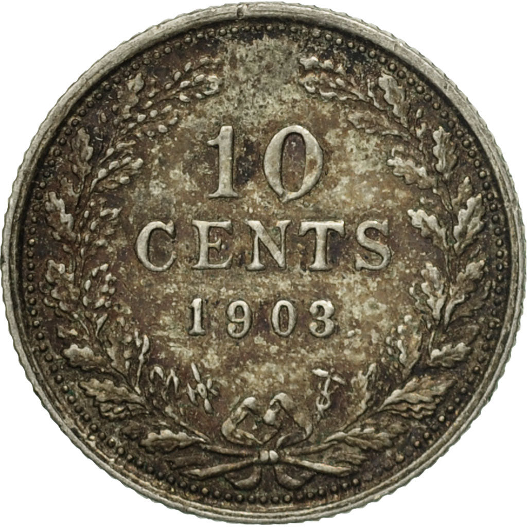 Moneta, Paesi Bassi, Juliana, 10 Cents, 1903, MB, Nichel, KM:182