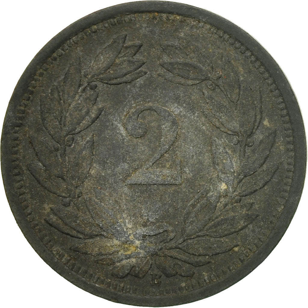 Moneta, Szwajcaria, 2 Rappen, 1943, Bern, VF(30-35), Cynk, KM:4.2b