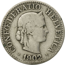 Coin, Switzerland, 10 Rappen, 1902, Bern, EF(40-45), Copper-nickel, KM:27