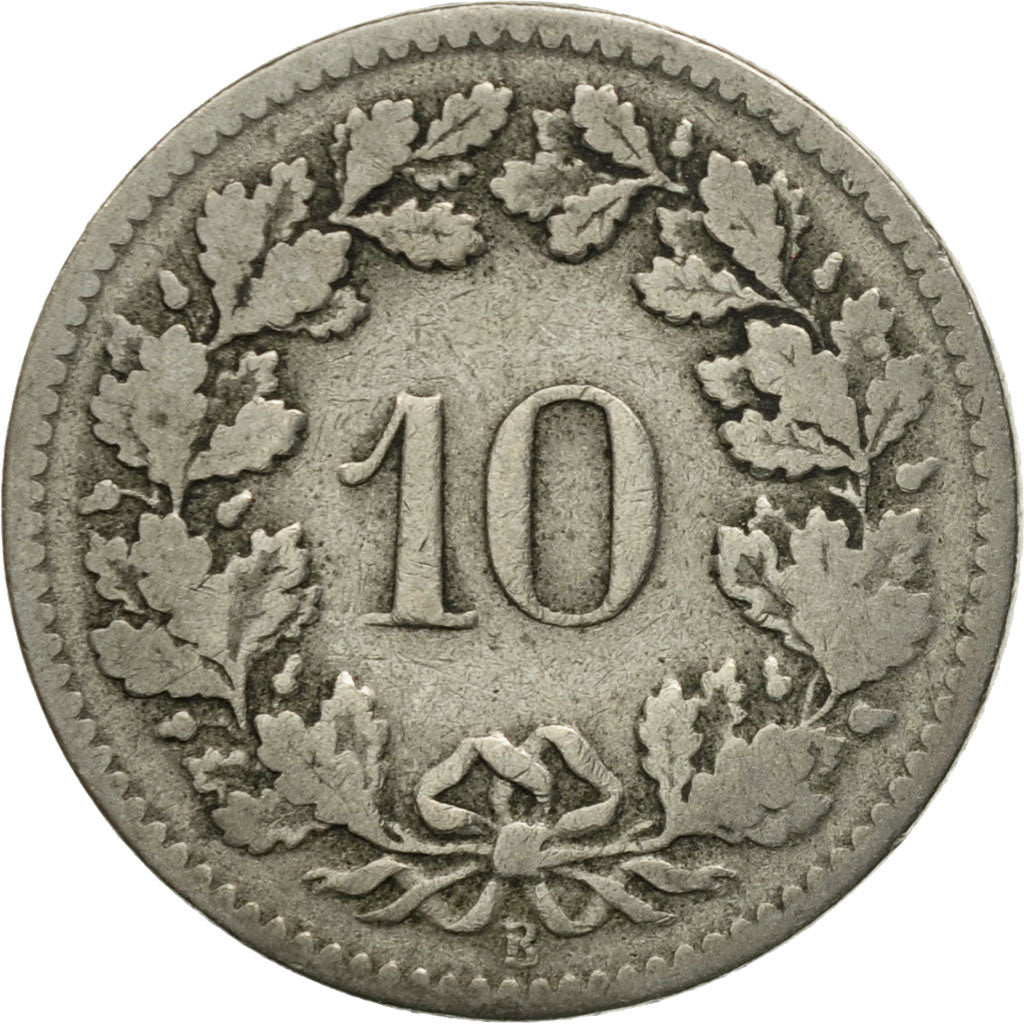 Coin, Switzerland, 10 Rappen, 1902, Bern, EF(40-45), Copper-nickel, KM:27