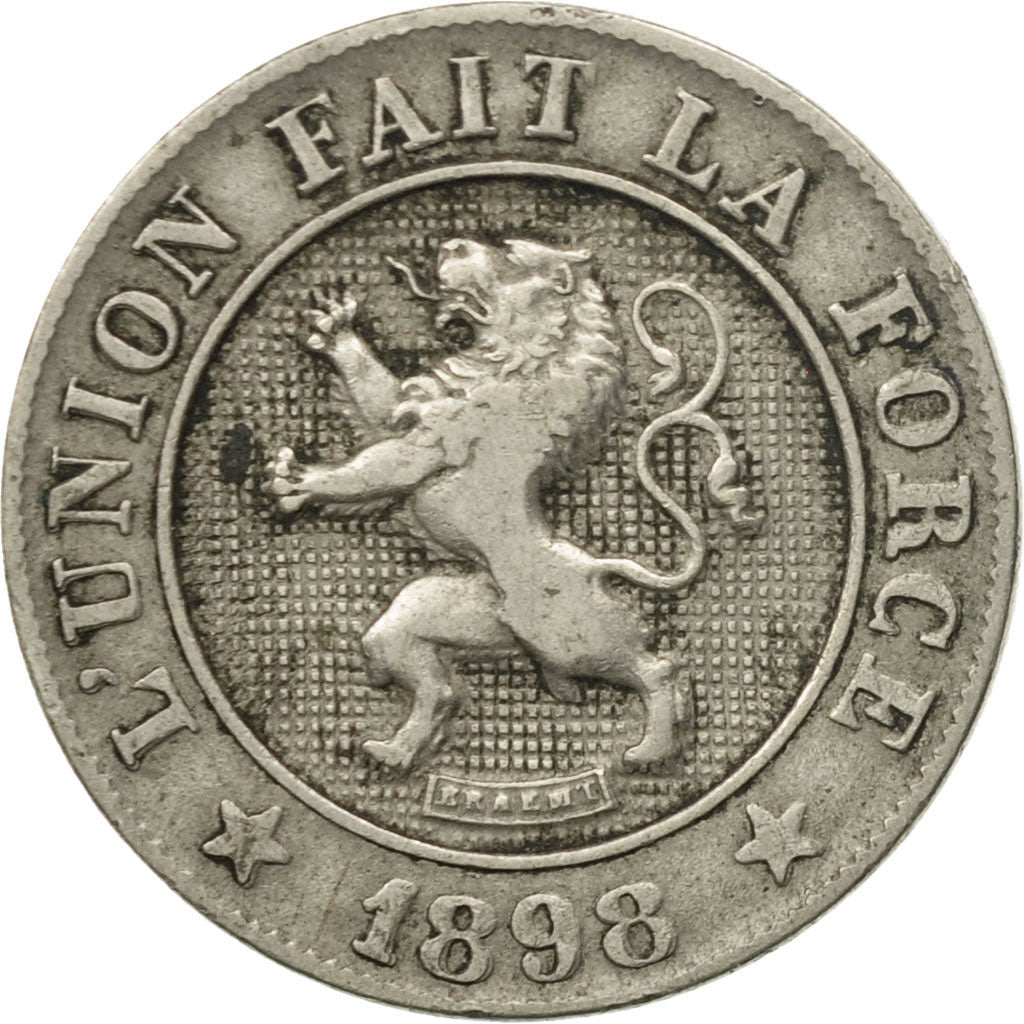 Coin, Belgium, Leopold II, 10 Centimes, 1898, EF(40-45), Copper-nickel, KM:42