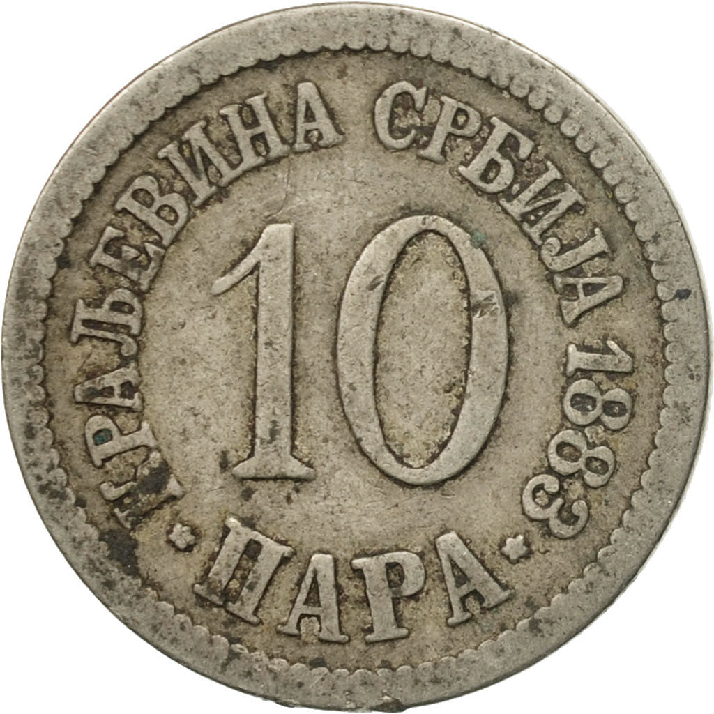 Coin, Serbia, Milan I, 10 Para, 1883, EF(40-45), Copper-nickel, KM:19