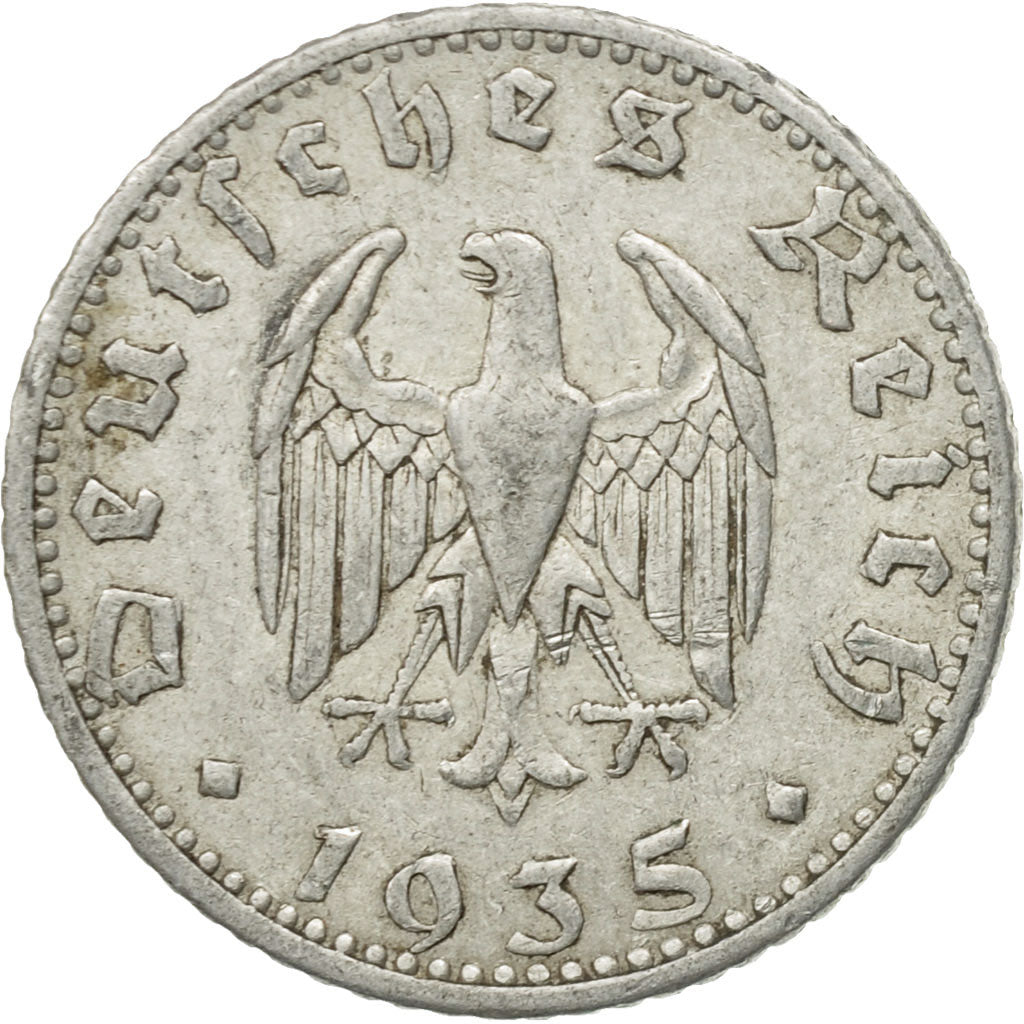 Moneta, NIEMCY, REP. WEIMARSKA, 50 Reichspfennig, 1935, Berlin, EF(40-45)