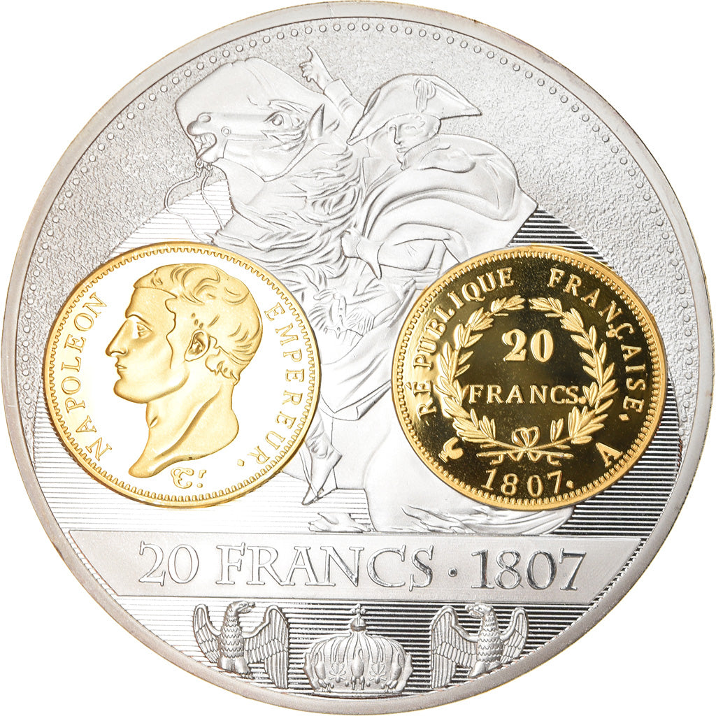 France, Médaille, Napoleon I, Histoire de la monnaie Française, 20 Francs