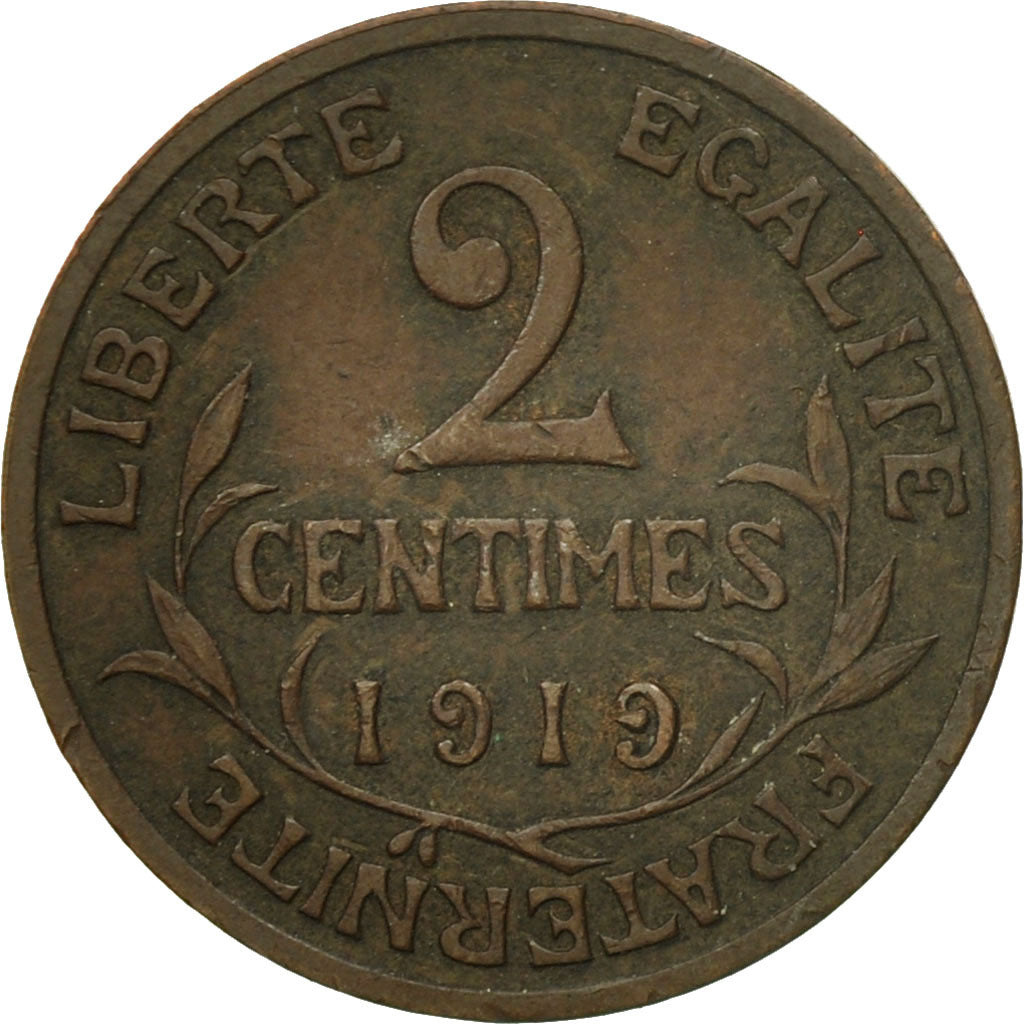 Coin, France, Dupuis, 2 Centimes, 1919, Paris, EF(40-45), Bronze, KM:841, Le