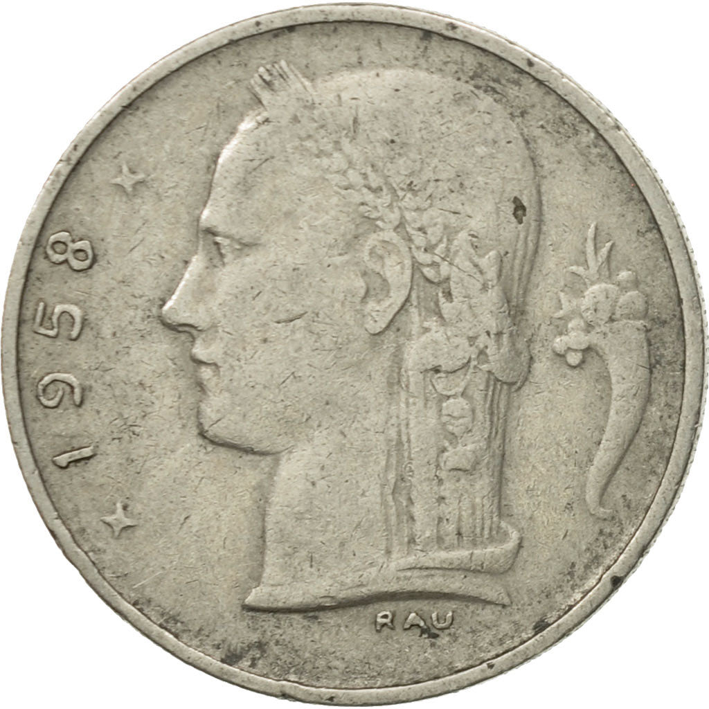 Moneta, Belgio, Franc, 1958, MB+, Rame-nichel, KM:143.1