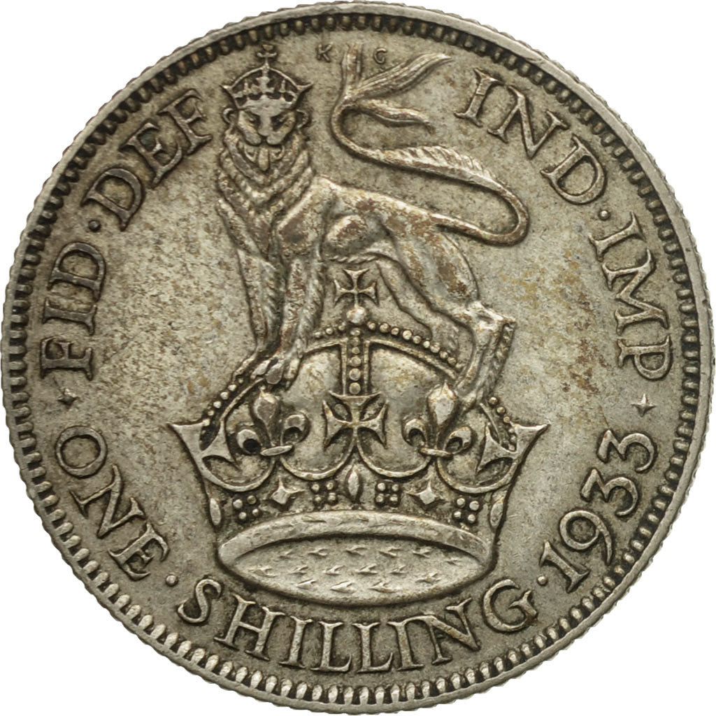 Coin, Great Britain, George V, Shilling, 1933, VF(30-35), Silver, KM:833