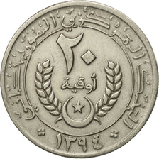 Moneda, Mauritania, 20 Ouguiya, 1974, MBC+, Cobre - níquel, KM:5