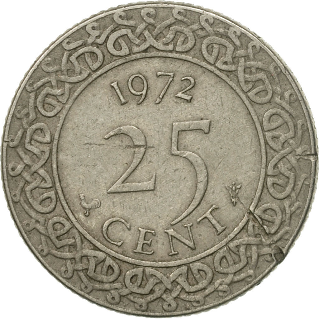 Monnaie, Surinam, 25 Cents, 1972, TTB+, Copper-nickel, KM:14