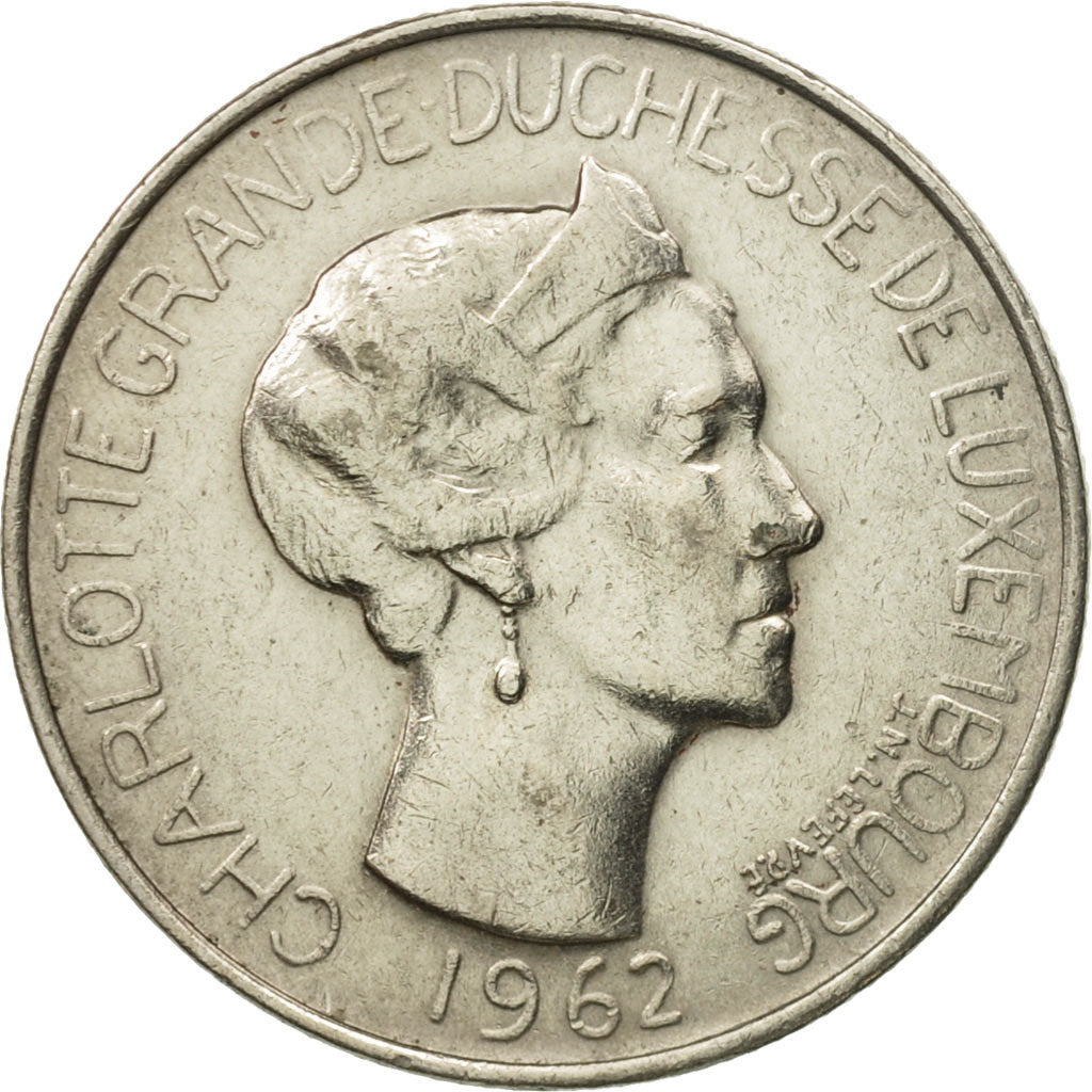 Coin, Luxembourg, Charlotte, 5 Francs, 1962, AU(50-53), Copper-nickel, KM:51