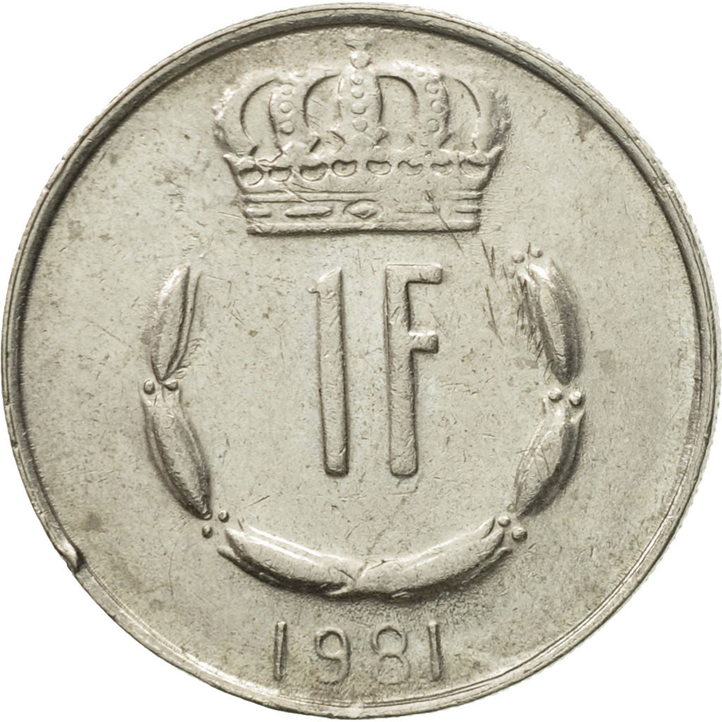 Moneta, Luksemburg, Jean, Franc, 1981, AU(50-53), Miedź-Nikiel, KM:55