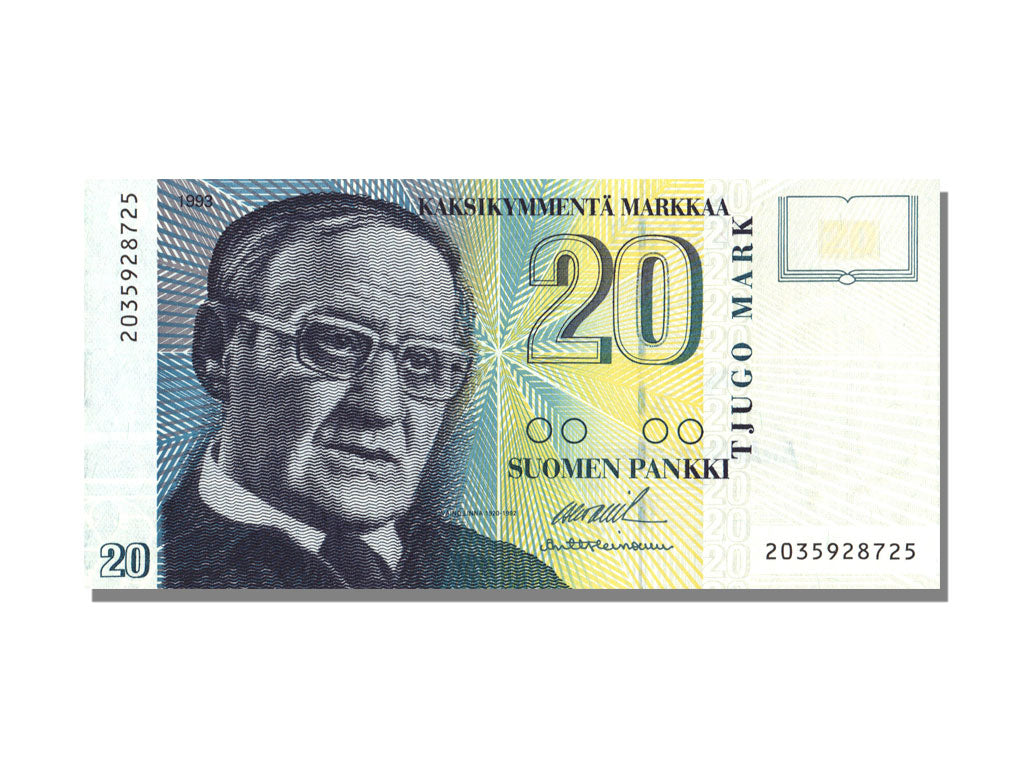 Finland, 20 Markkaa, 1993, UNC(65-70)