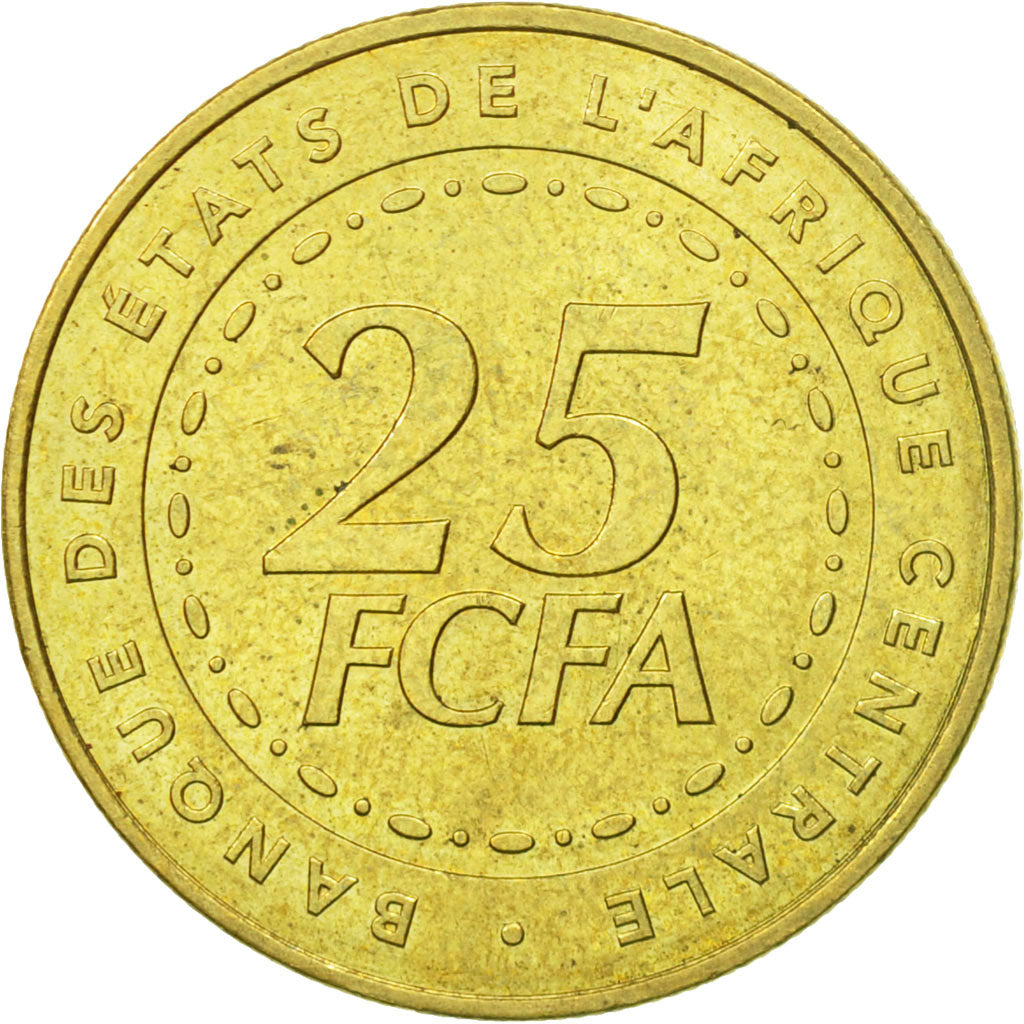Coin, Central African States, 25 Francs, 2006, Paris, EF(40-45), Brass, KM:20