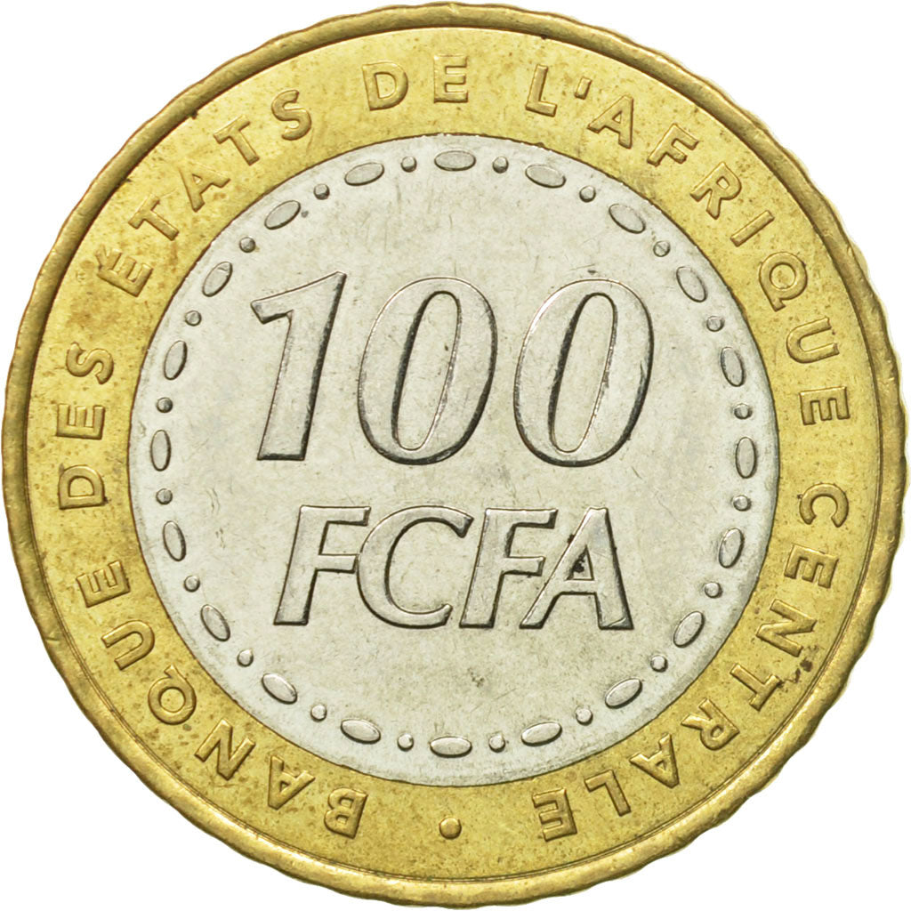 Coin, Central African States, 100 Francs, 2006, Paris, AU(55-58), Bi-Metallic